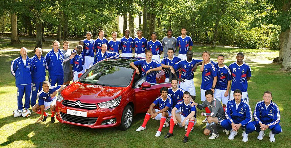 Citroen - официальный партнер сборной Франции по футболу (2010)