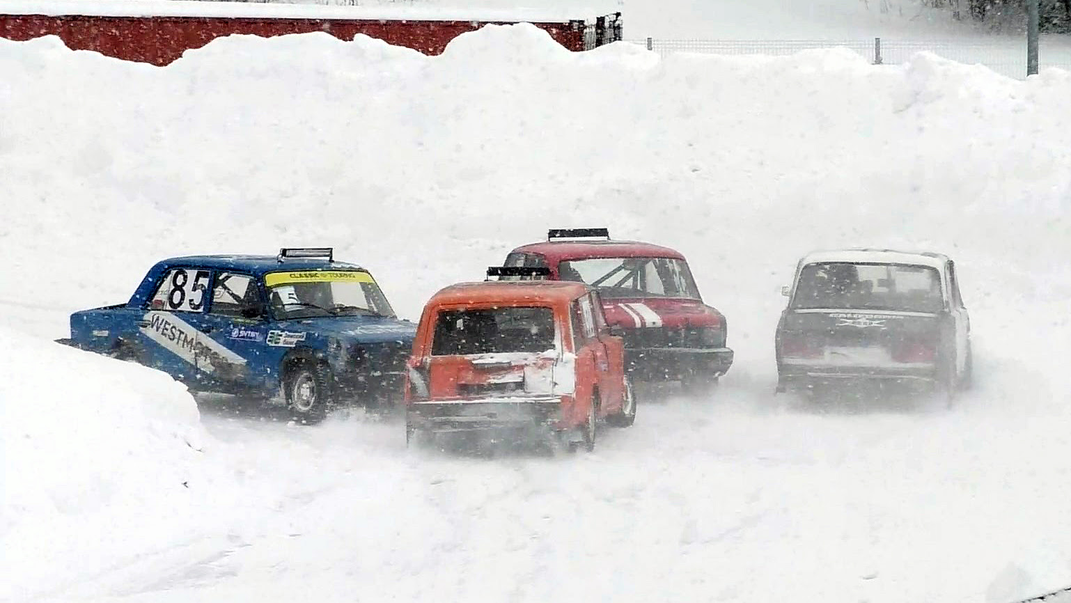 1 этап соревнований «Горячий лед 2026» по трековым автомобильным гонкам в классе «Легенды СССР» (10.01.2026, РСТЦ ДОСААФ)