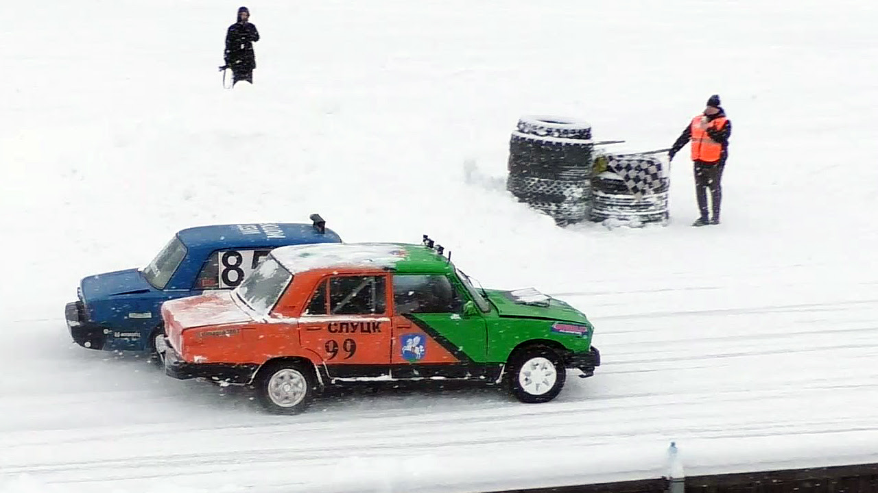 1 этап соревнований «Горячий лед 2026» по трековым автомобильным гонкам в классе «Легенды СССР» (10.01.2026, РСТЦ ДОСААФ)