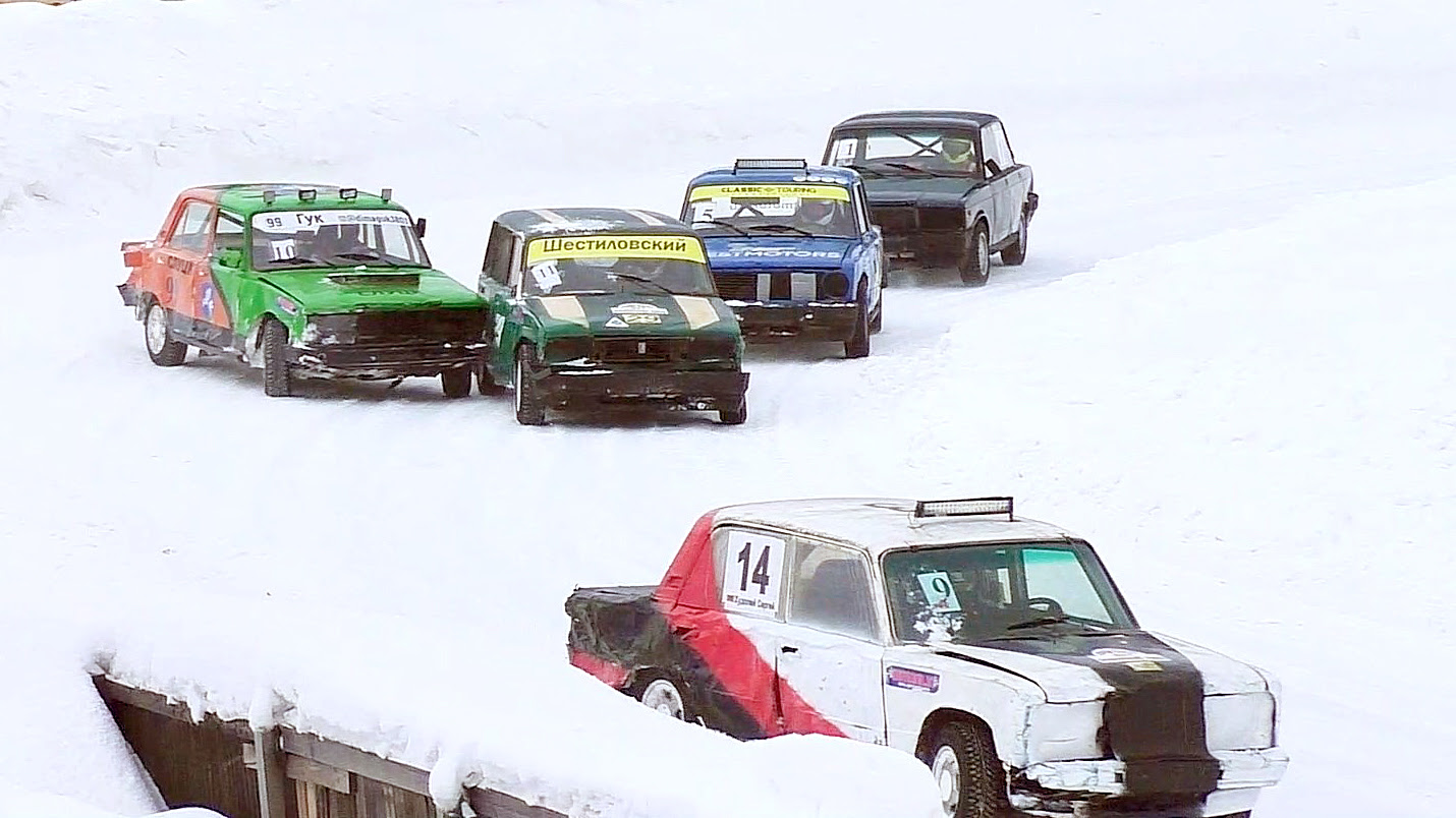 3 этап соревнований «Горячий лед 2026» по трековым автомобильным гонкам в классе «Легенды СССР» (07.02.2026, РСТЦ ДОСААФ)