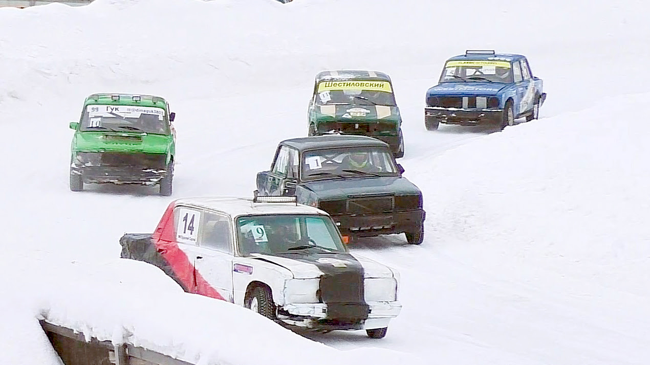 3 этап соревнований «Горячий лед 2026» по трековым автомобильным гонкам в классе «Легенды СССР» (07.02.2026, РСТЦ ДОСААФ)