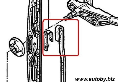 Поводок водительской щетки (дворника) на Renault Safrane до 01.1999