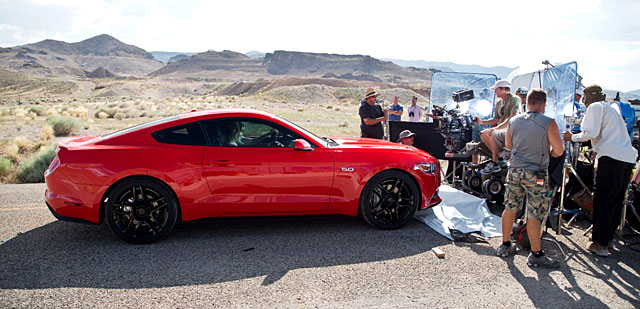 Ford Mustang на съемках фильма "Жажда скорости" (2014)