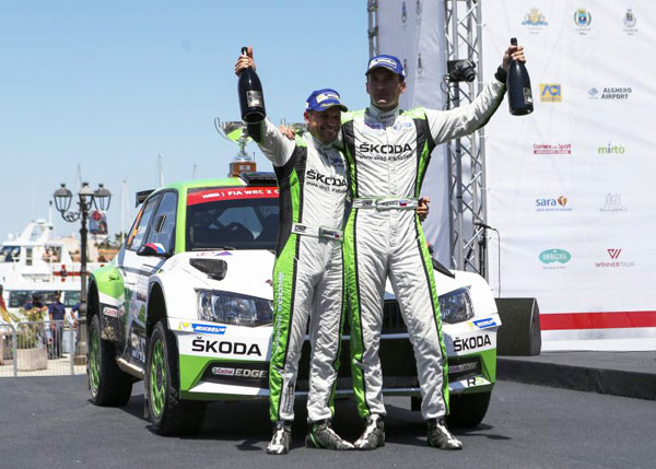 Ралли Италии: Копецки и Дреслер за рулем Skoda Fabia R5 завоевали свою первую победу в этом сезоне