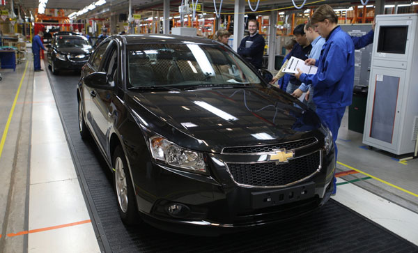 Серийное производство Chevrolet Cruze на заводе в Санкт-Петербурге (2009)