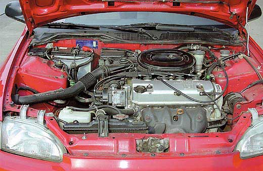 Моторный отсек Honda Civic V (1991–1995)